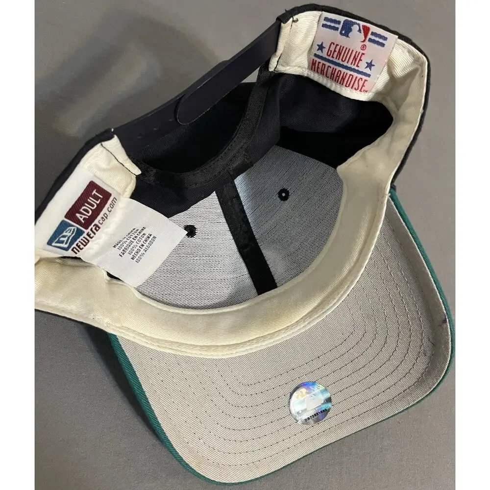 Seattle Mariners New Era Snapback Hat Black Teal Compass Logo Adult